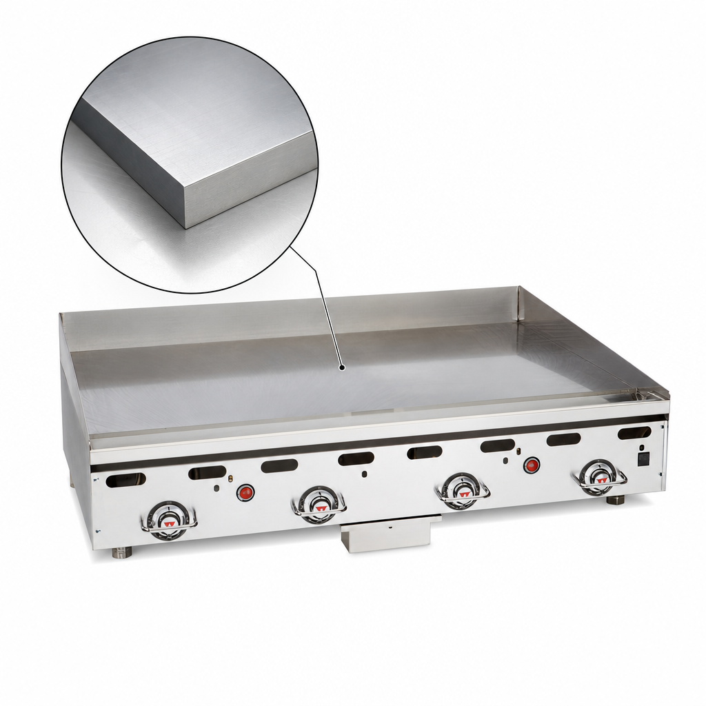 1-Inch Polished Steel Griddle Plate