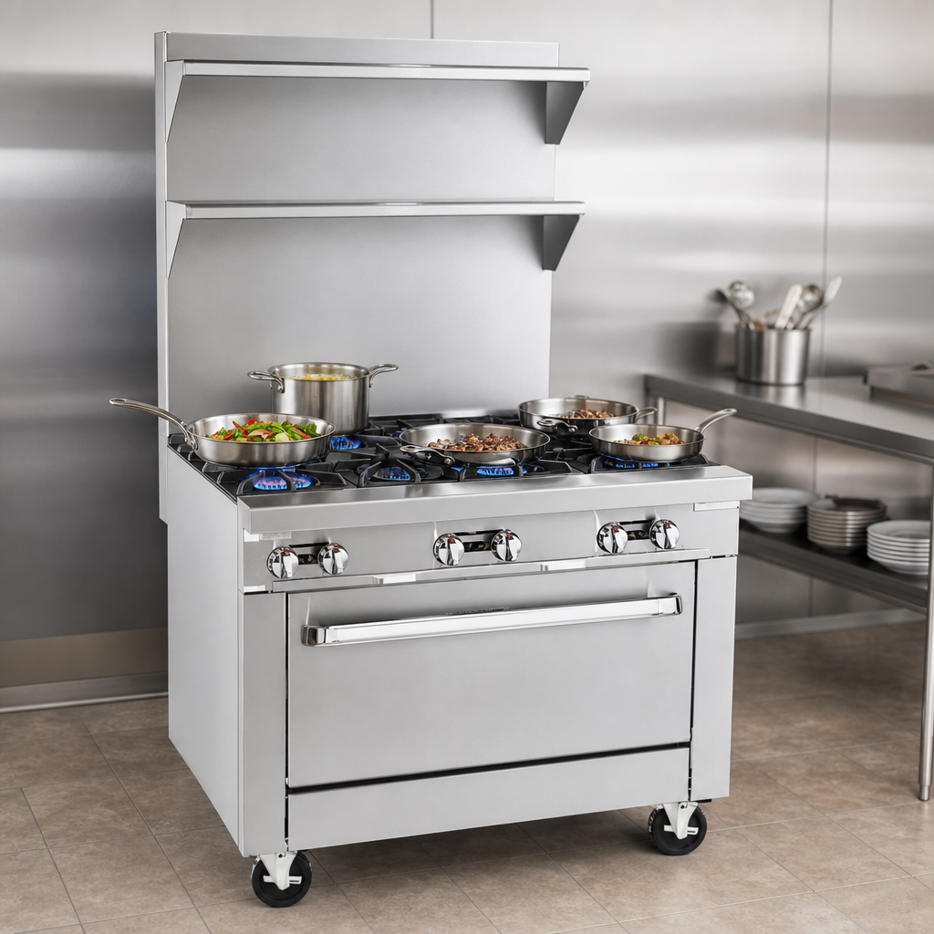 Six 35,000 BTU Open Burners