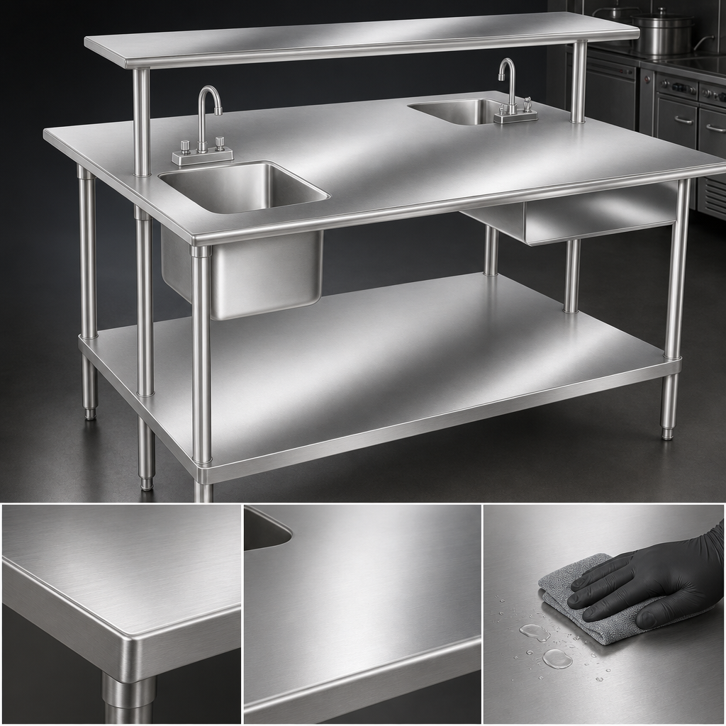 14-Gauge 304 Stainless Steel Top