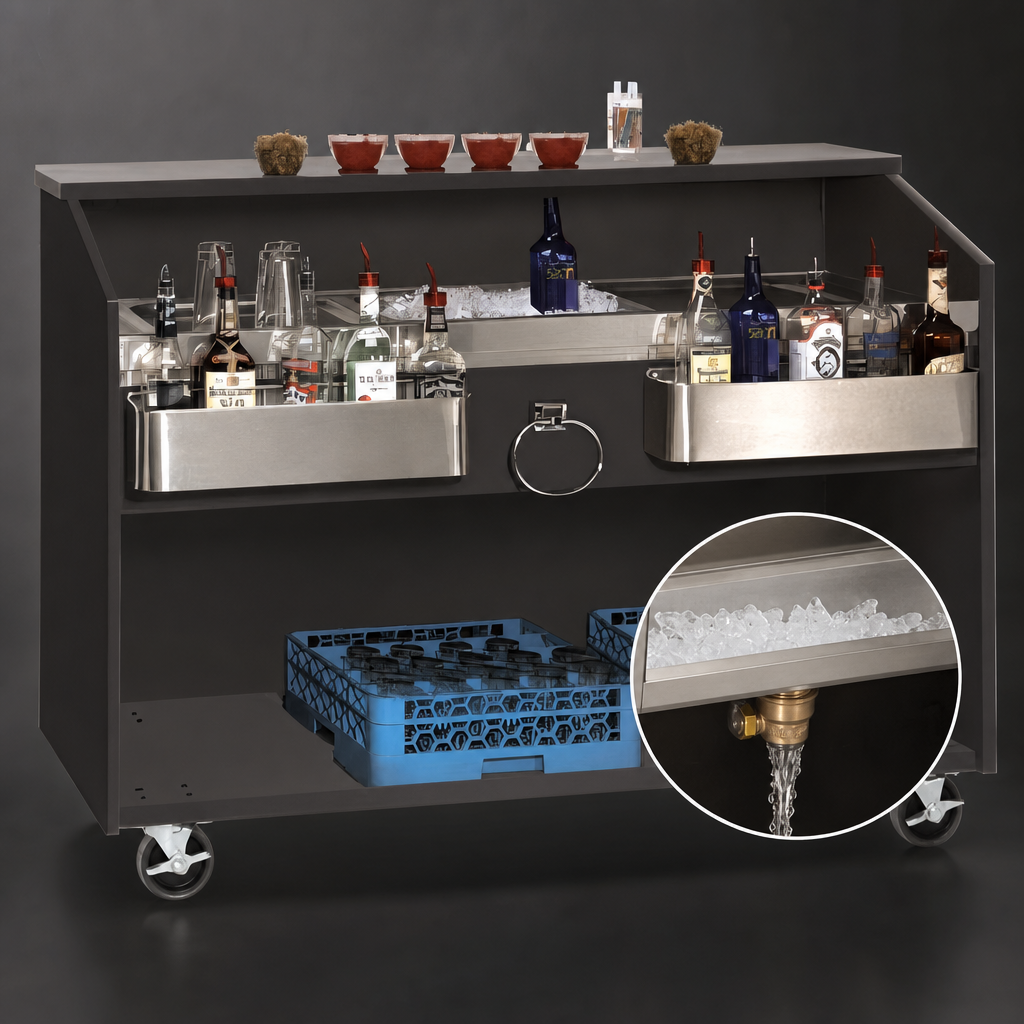 Ice Bin with Drain Valve