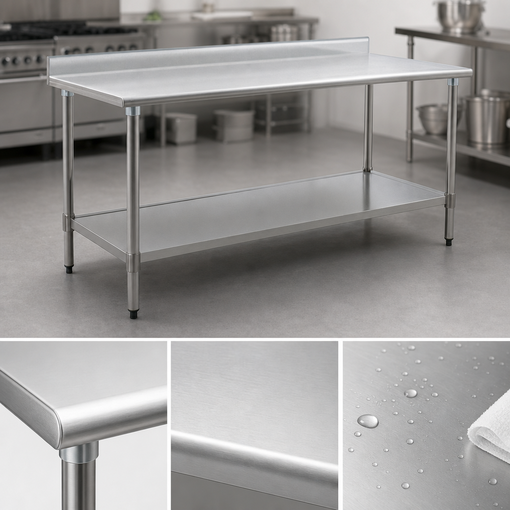 16-Gauge 300-Series Stainless Steel Top