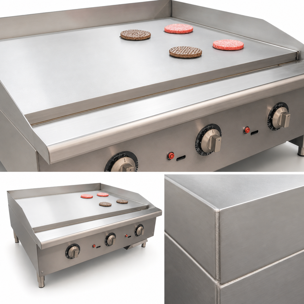 1-Inch Polished Steel Griddle Plate