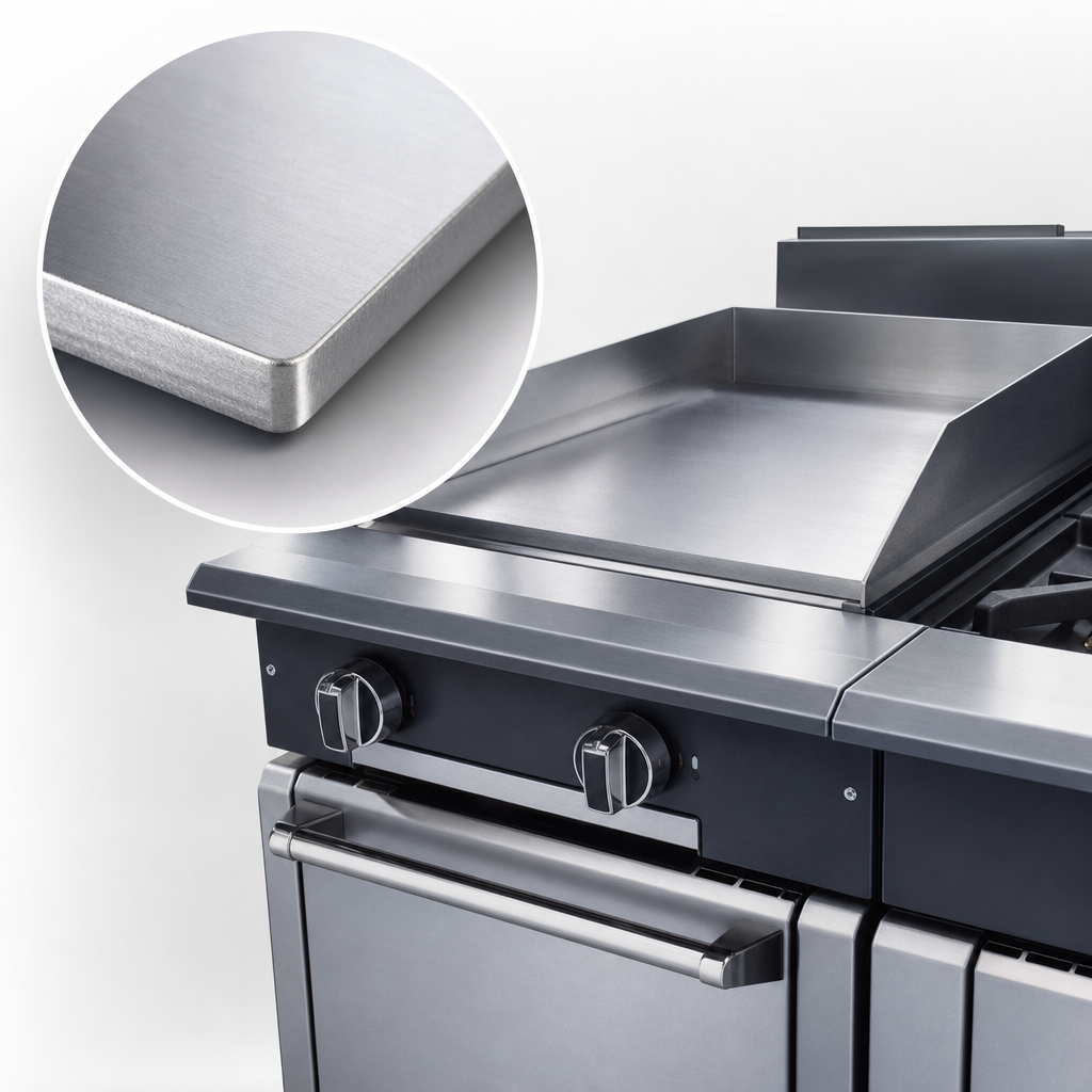 3/4-Inch Polished Steel Griddle Plate