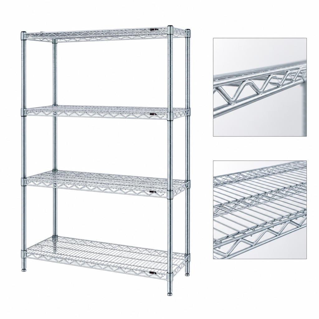 Patented QuadTruss Wire Shelves