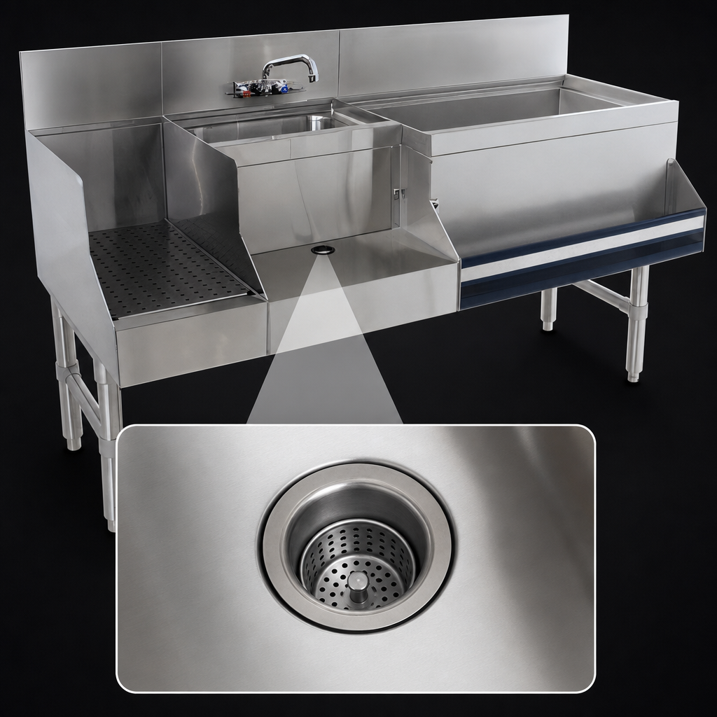 Dump Sink with Basket Drain