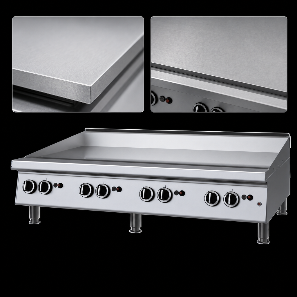 1-Inch Smooth Steel Griddle Plate