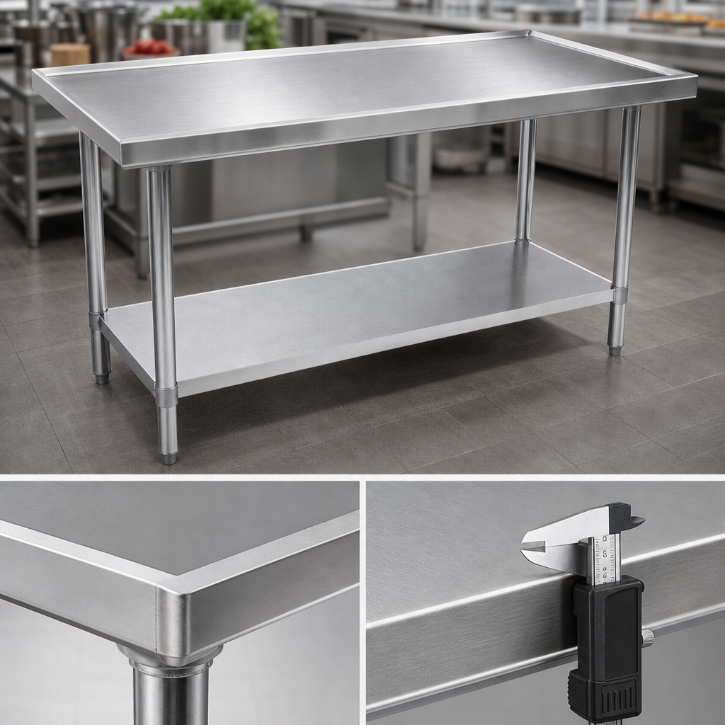 14-Gauge Stainless Steel Top