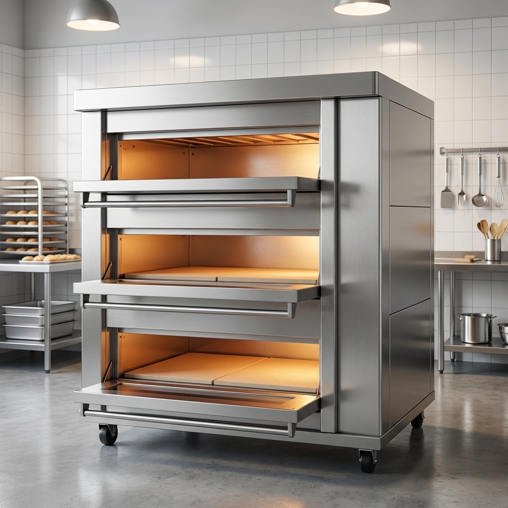 Full stainless steel body panels provide a clean, durable finish built for demanding commercial kitchens.