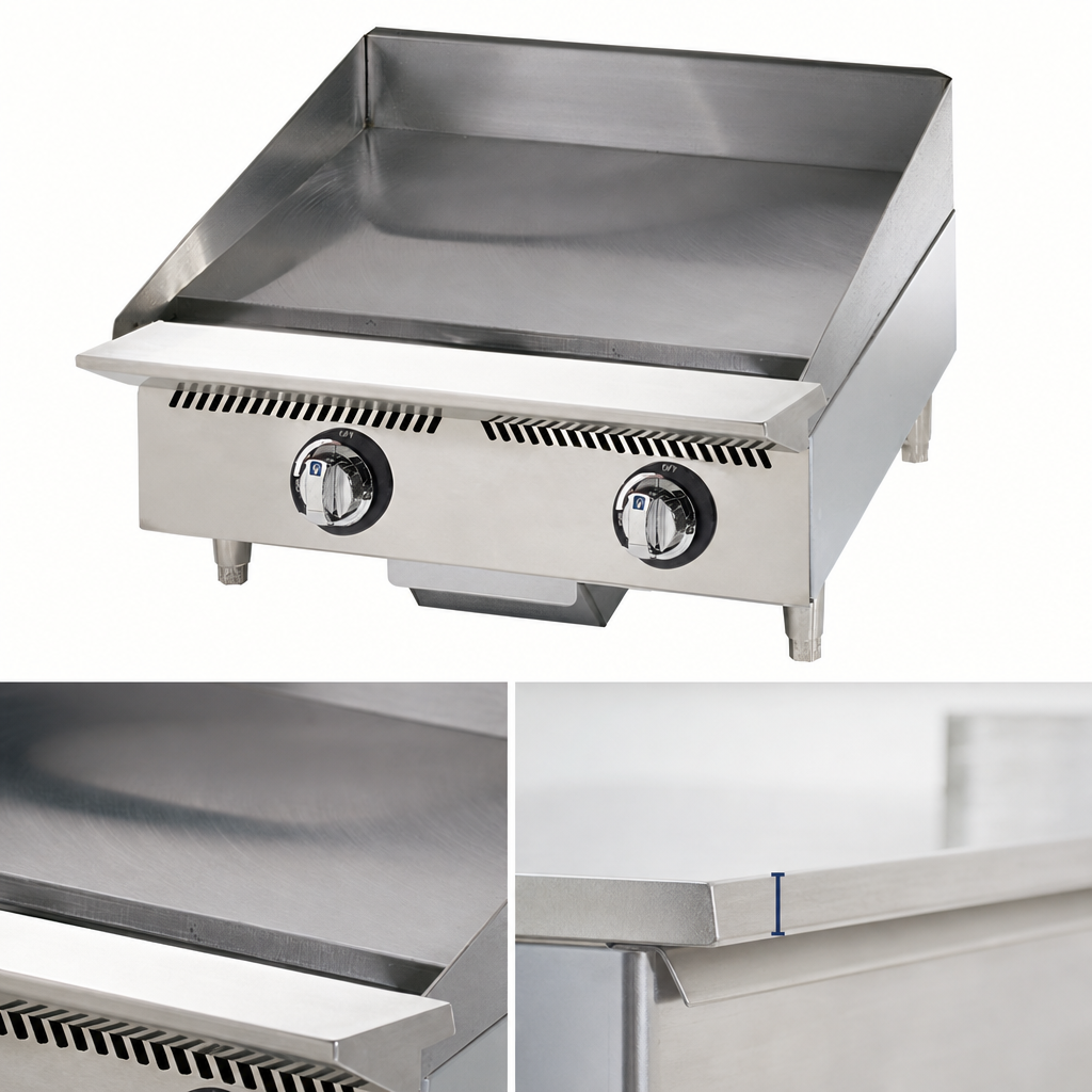 1-Inch Polished Steel Griddle Plate