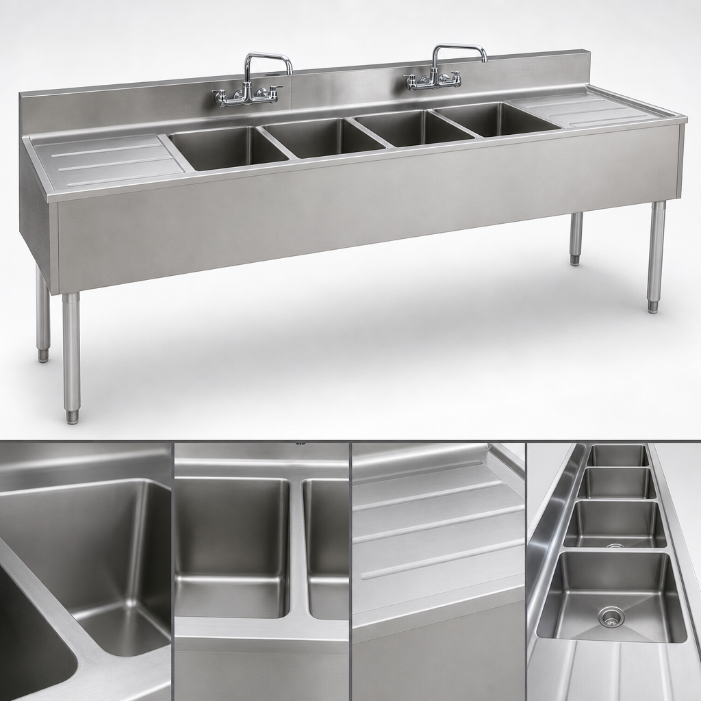 Four-Compartment Sink Layout