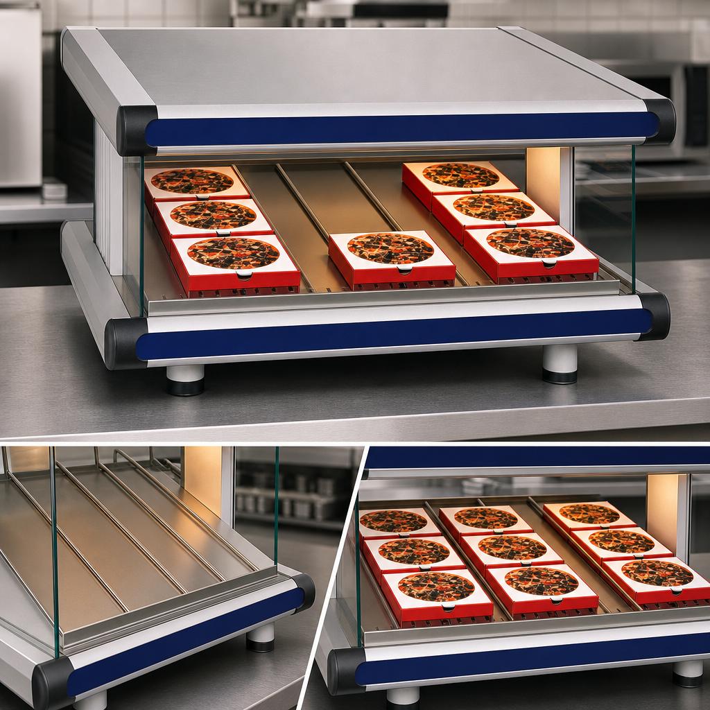 Slanted Single Shelf with Divider Rods