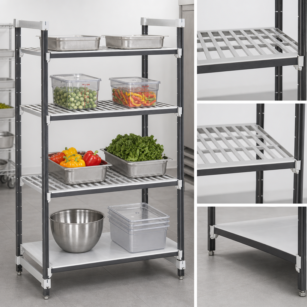 3 Vented + 1 Solid Shelf Configuration