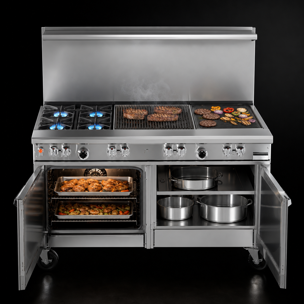 Multi-Section Cooking Surface