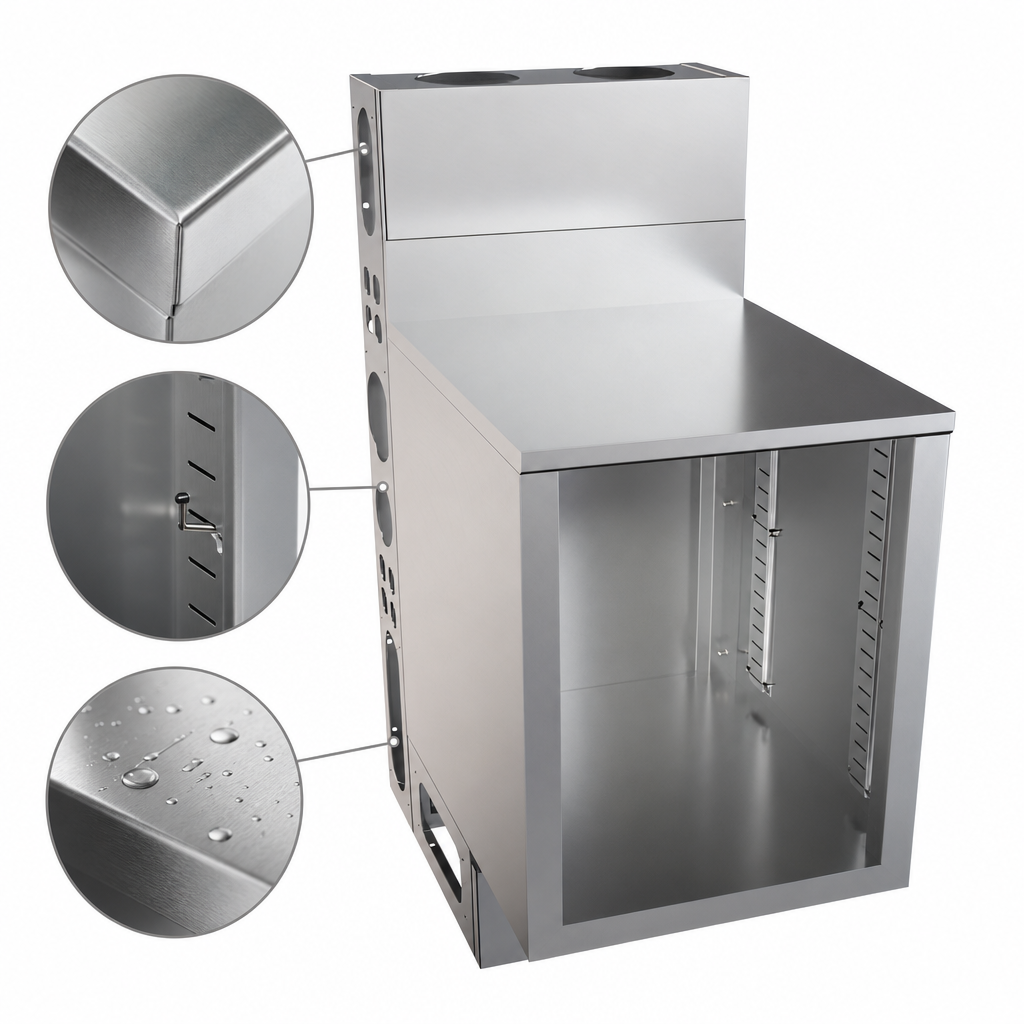 18-Gauge 304 Stainless Steel Construction