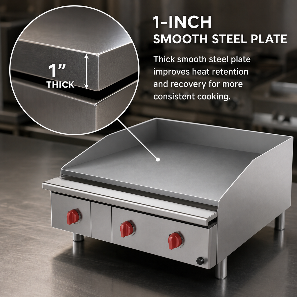 1-Inch Smooth Steel Plate