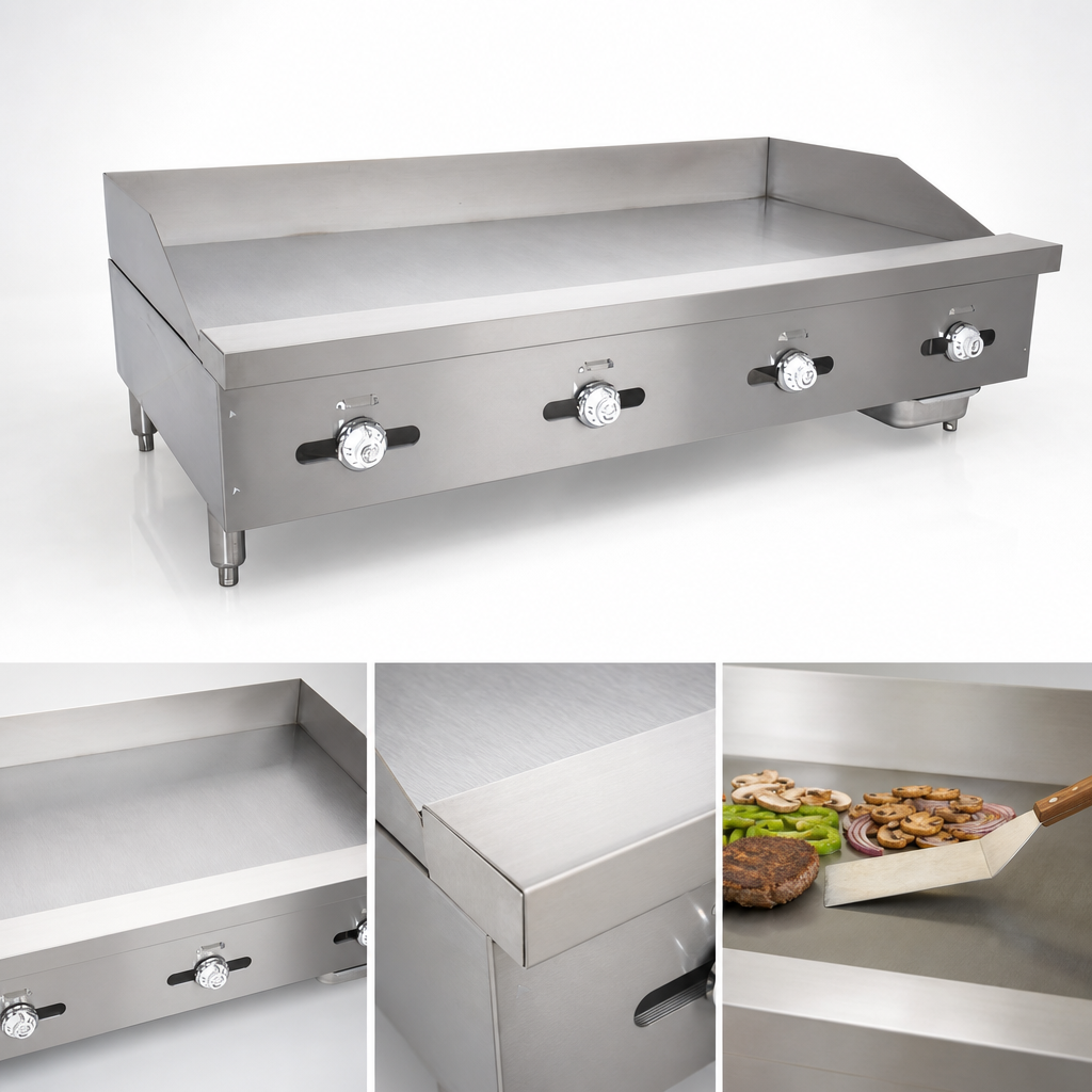 48-Inch Smooth Steel Griddle Plate