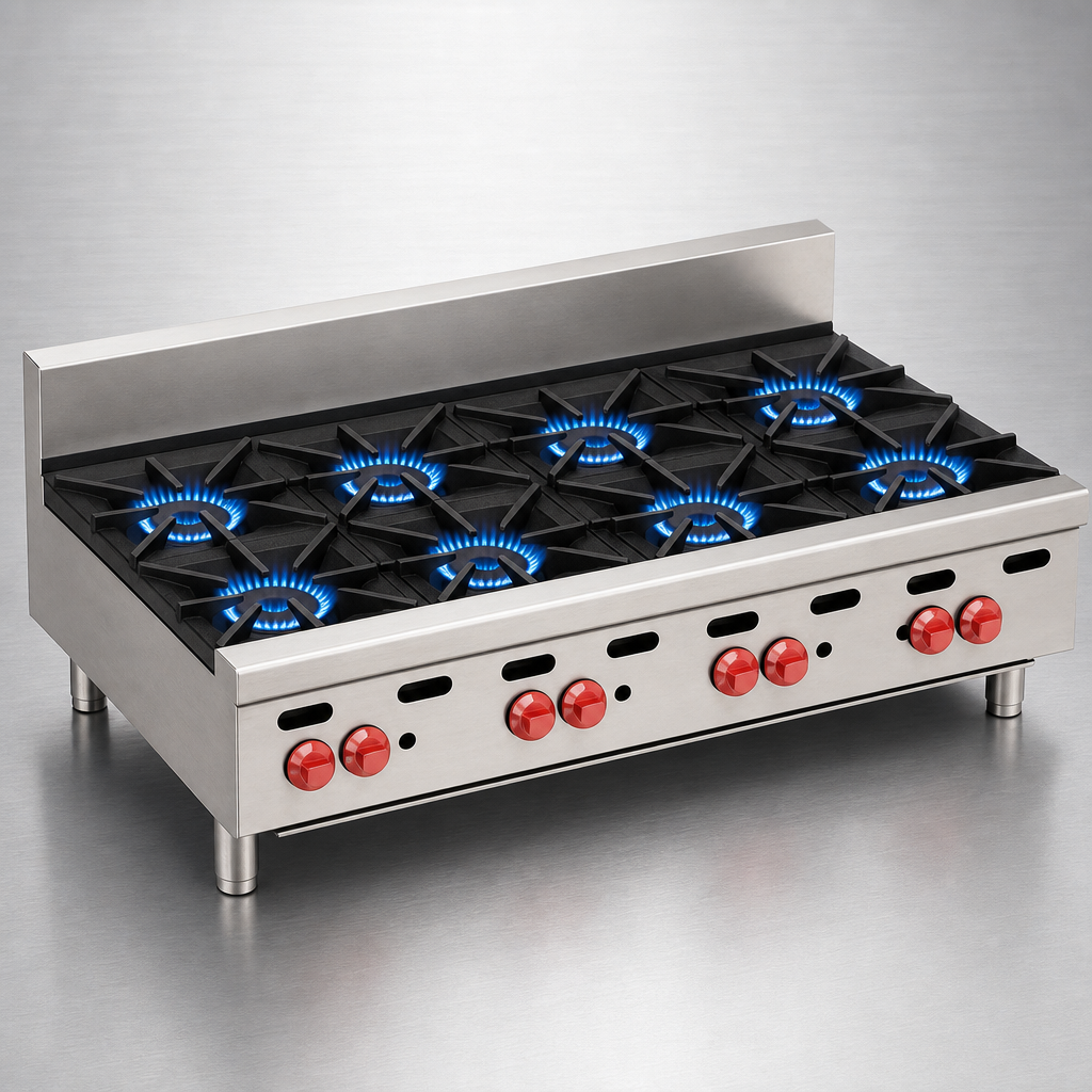 Eight Open Burners