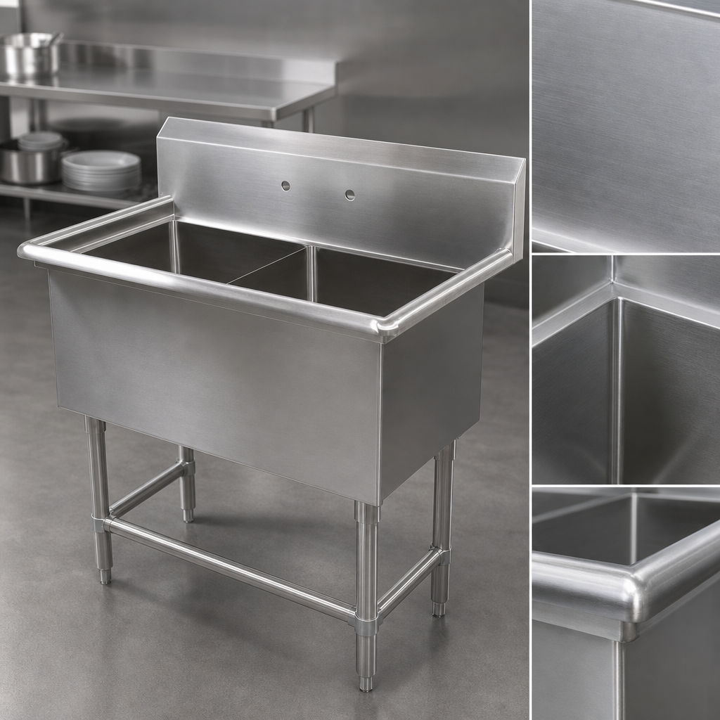 14-Gauge Type 300 Stainless Steel Construction