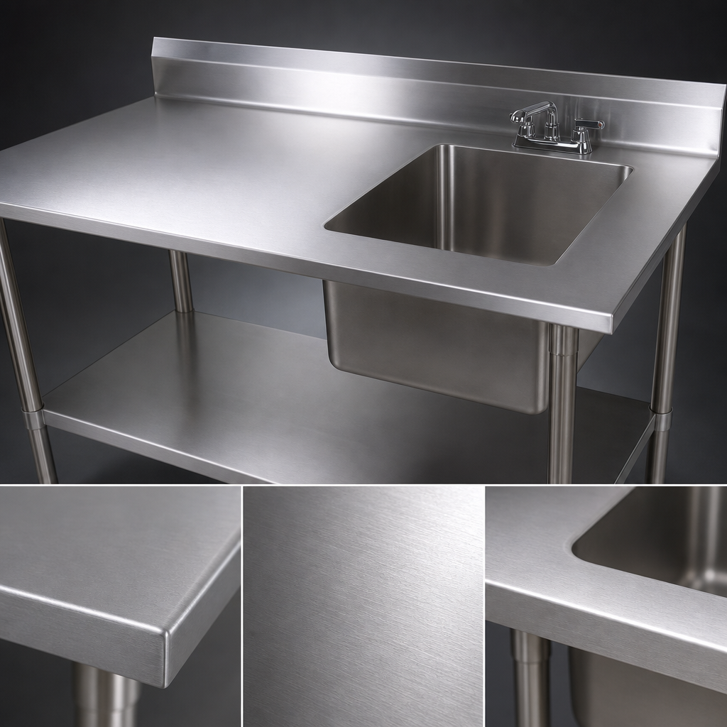 16-Gauge Stainless Steel Top