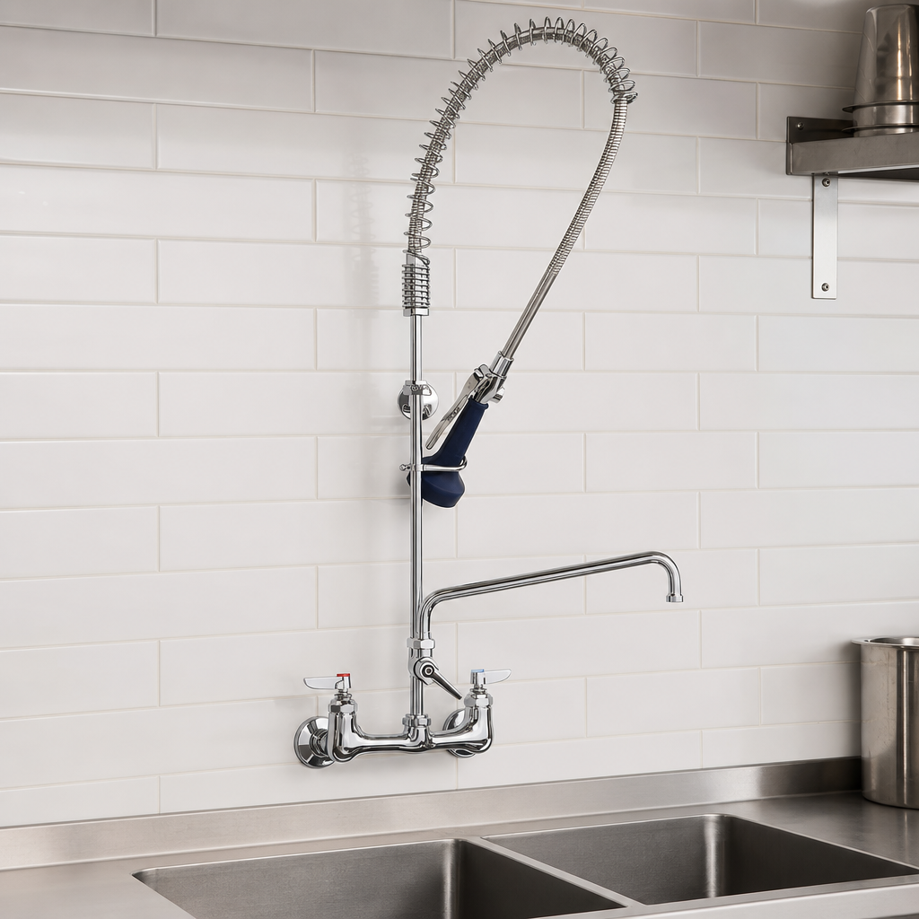 8-Inch Wall-Mount Mixing Faucet