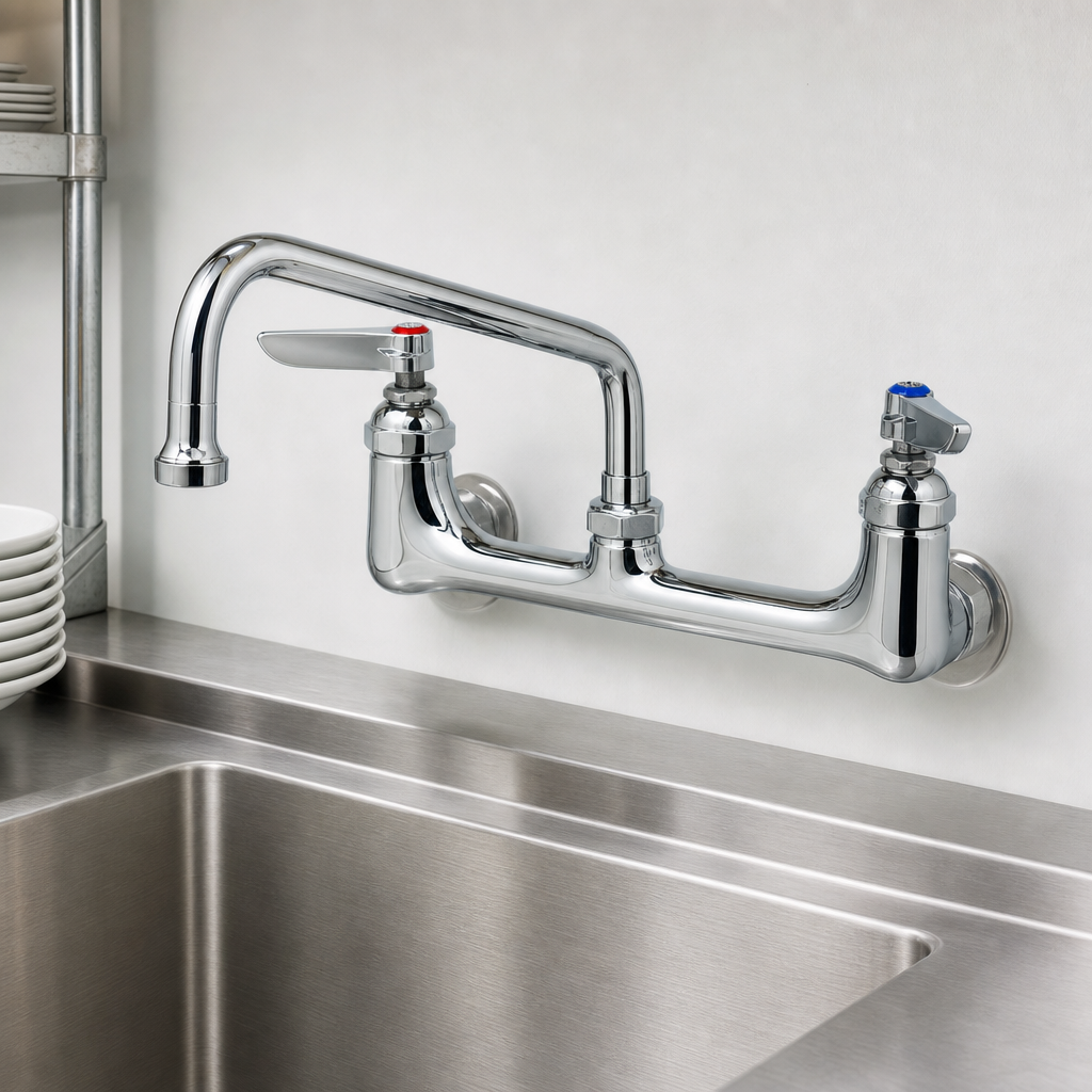 8-Inch Wall-Mount Mixing Faucet