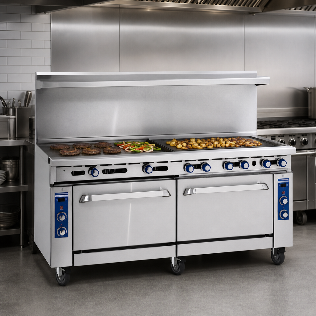 72-Inch Griddle Range With Dual Convection Ovens