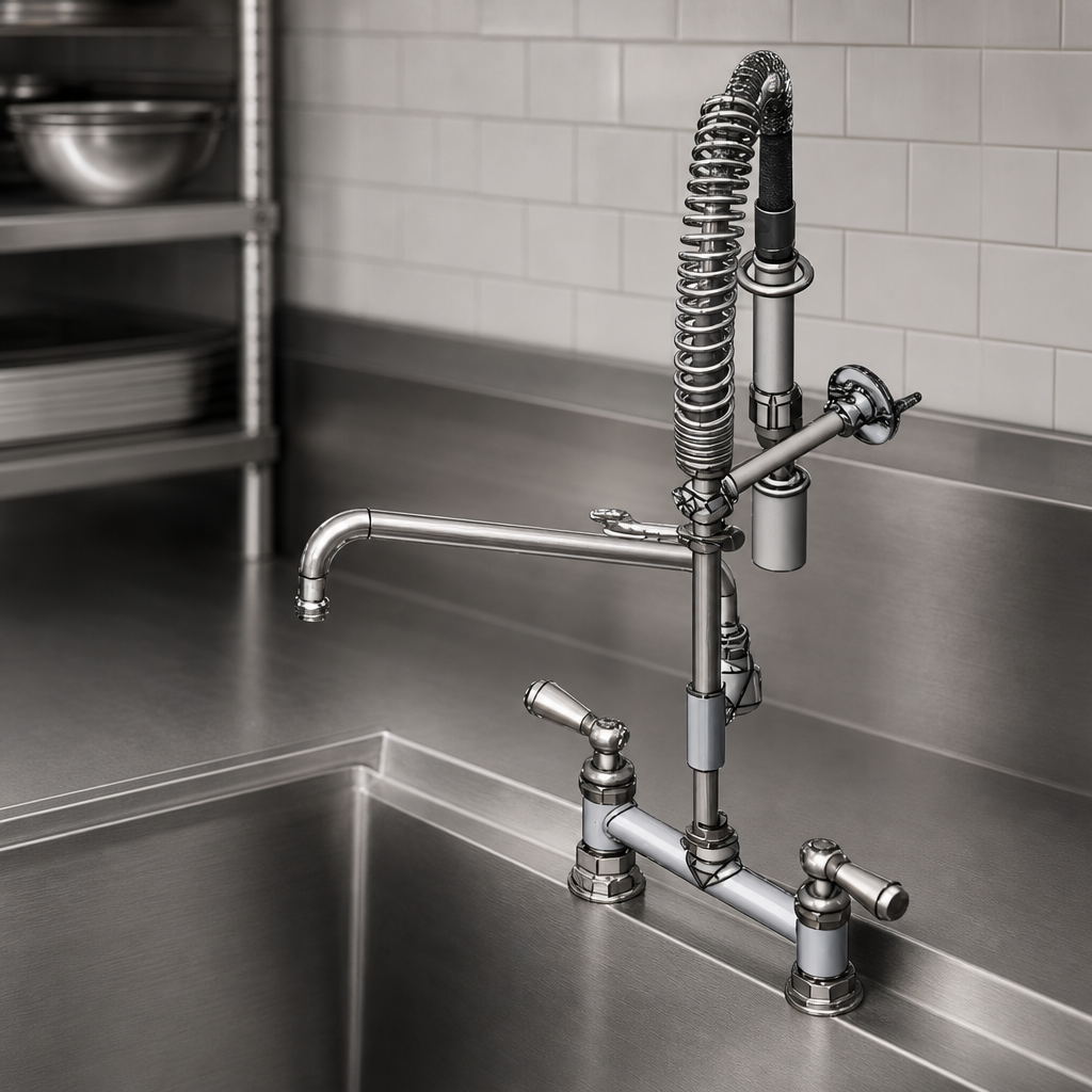8-Inch Deck Mount Mixing Faucet