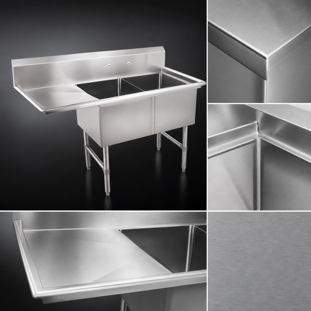 16-Gauge Type 300 Stainless Steel Construction
