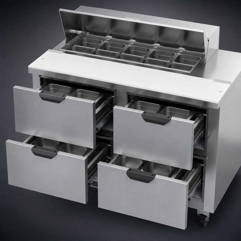 Four Pull-Out Drawers