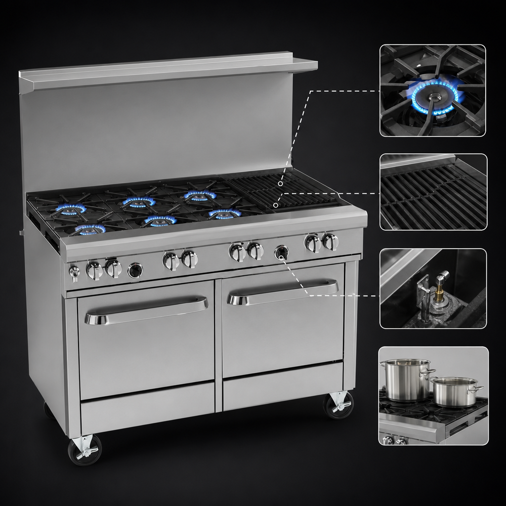 Four Non-Clog Burners