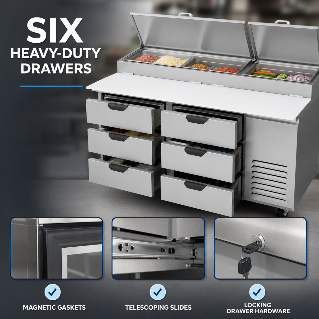 Six Heavy-Duty Drawers
