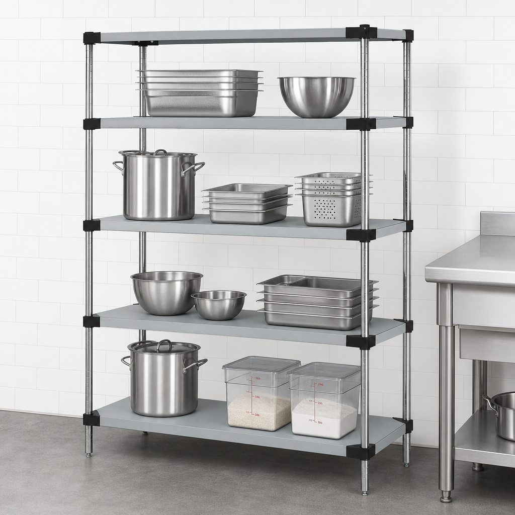 Four Solid Shelves Included