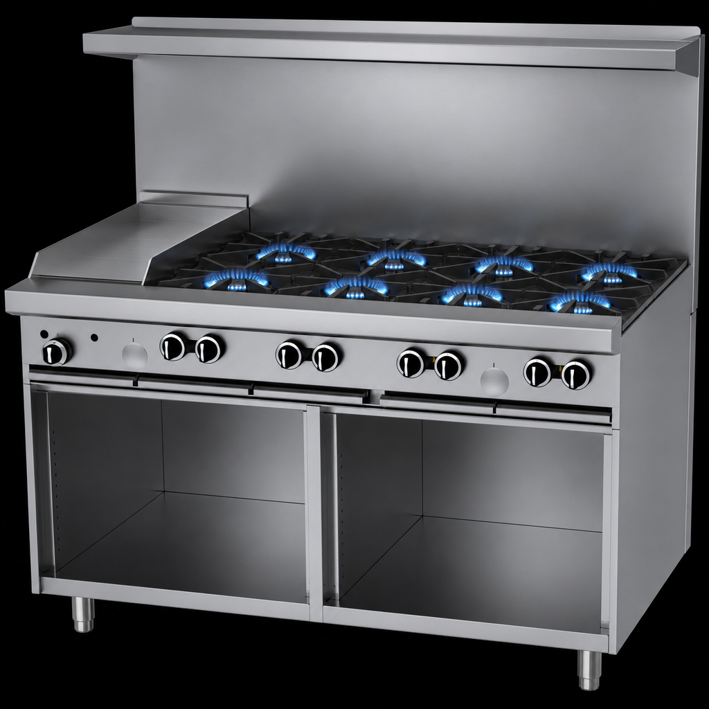 Eight Open Burners