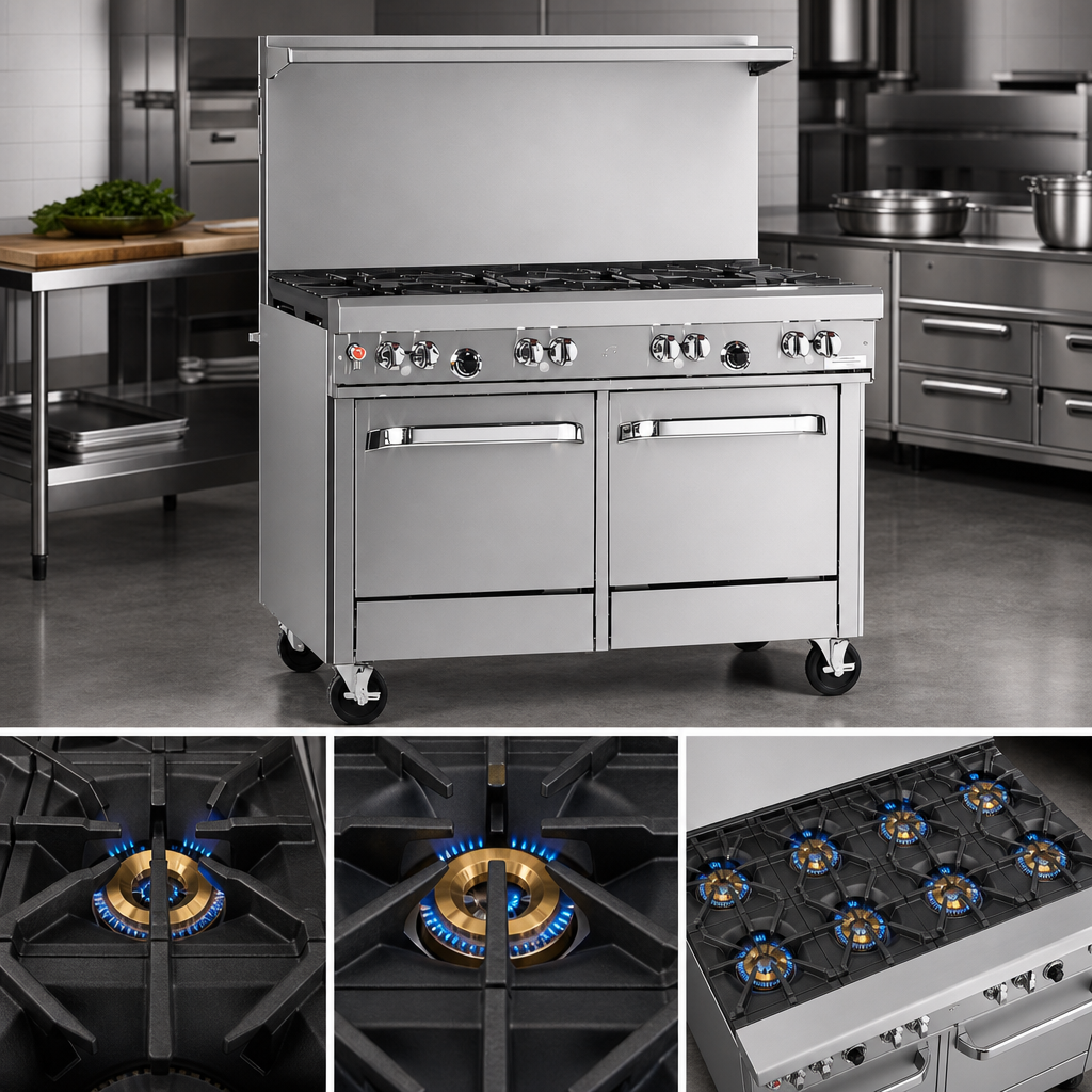 Eight Open Burners