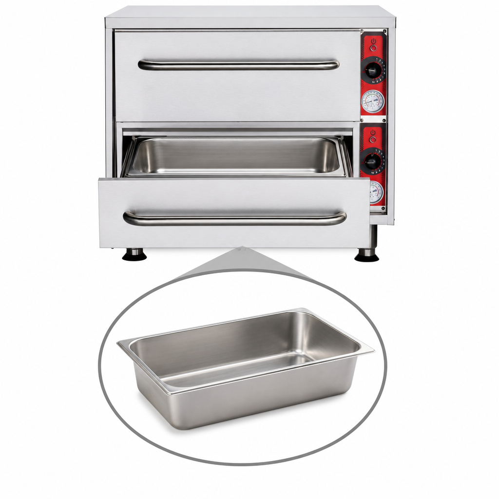 Includes Stainless Steel Pan