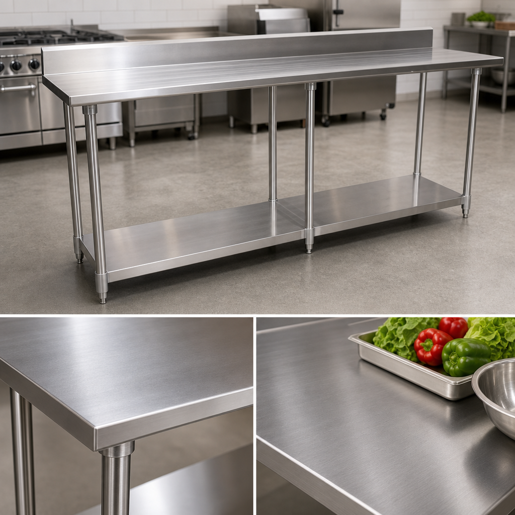 16-Gauge T-304 Stainless Steel Top