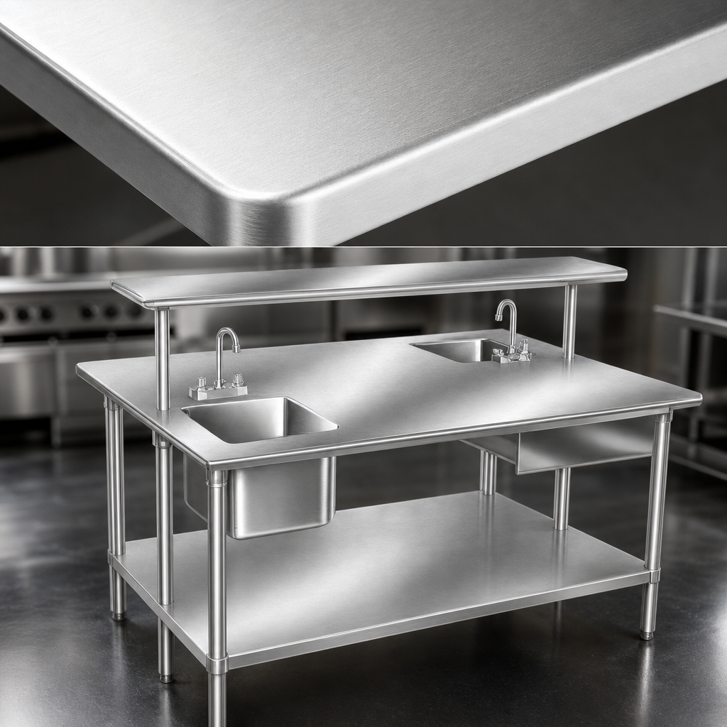 14-Gauge 304 Stainless Steel Top