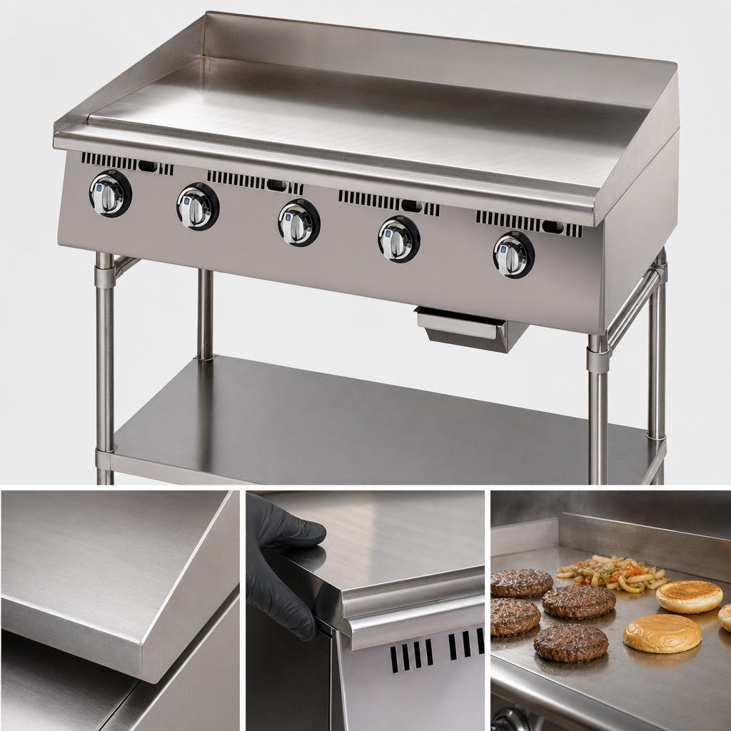1-Inch Polished Steel Griddle Plate