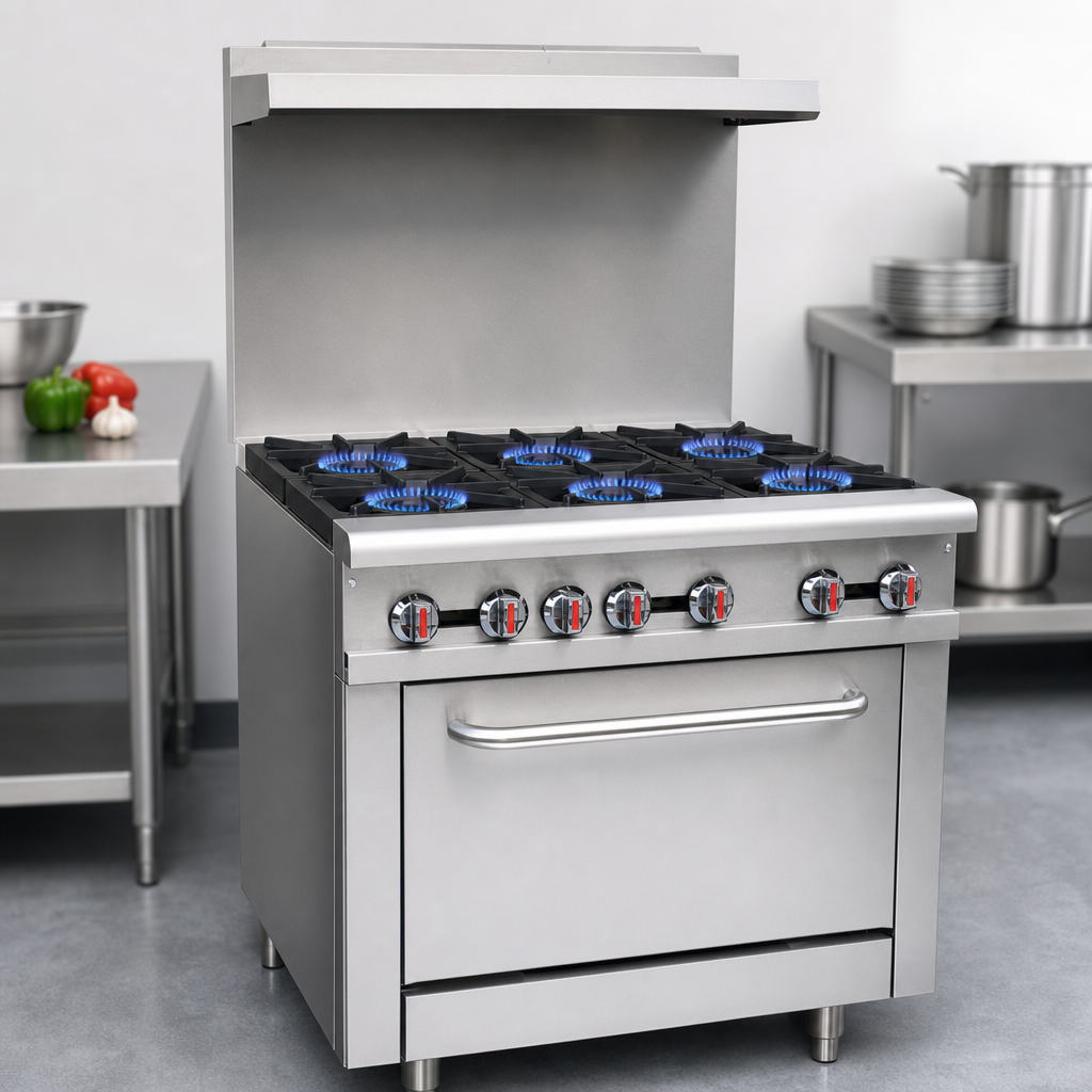 Six Open Burners