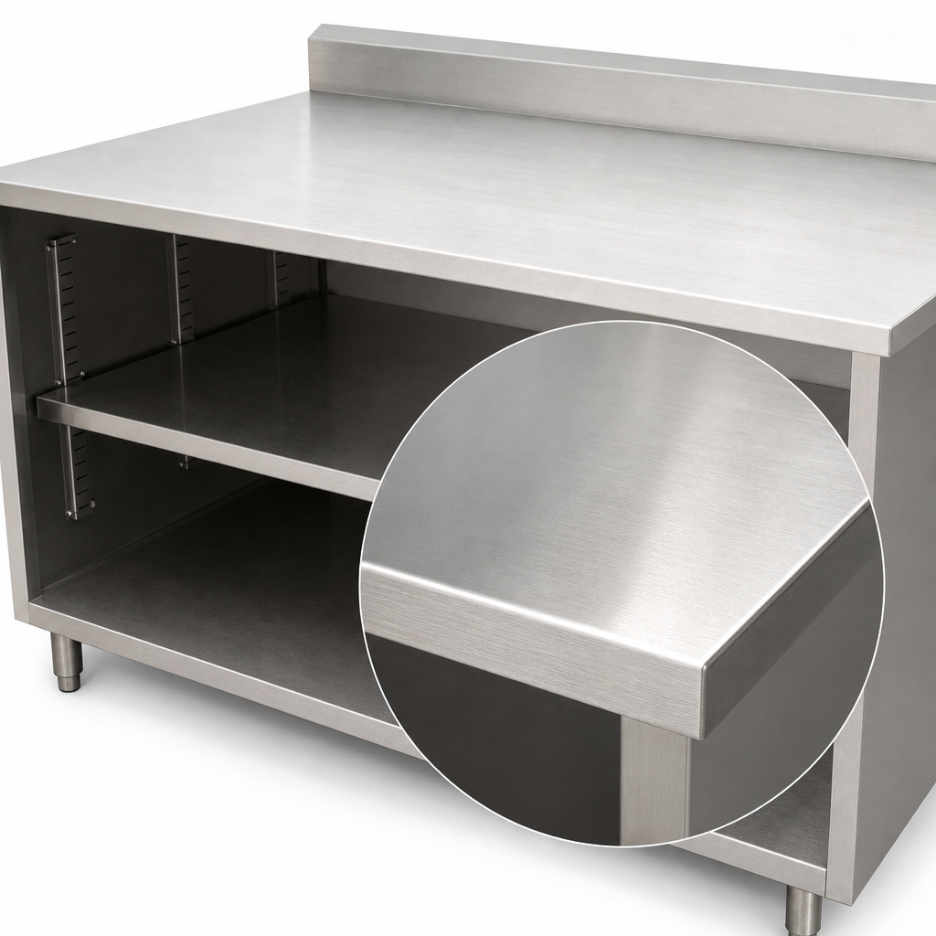 14-Gauge T-304 Stainless Steel Top