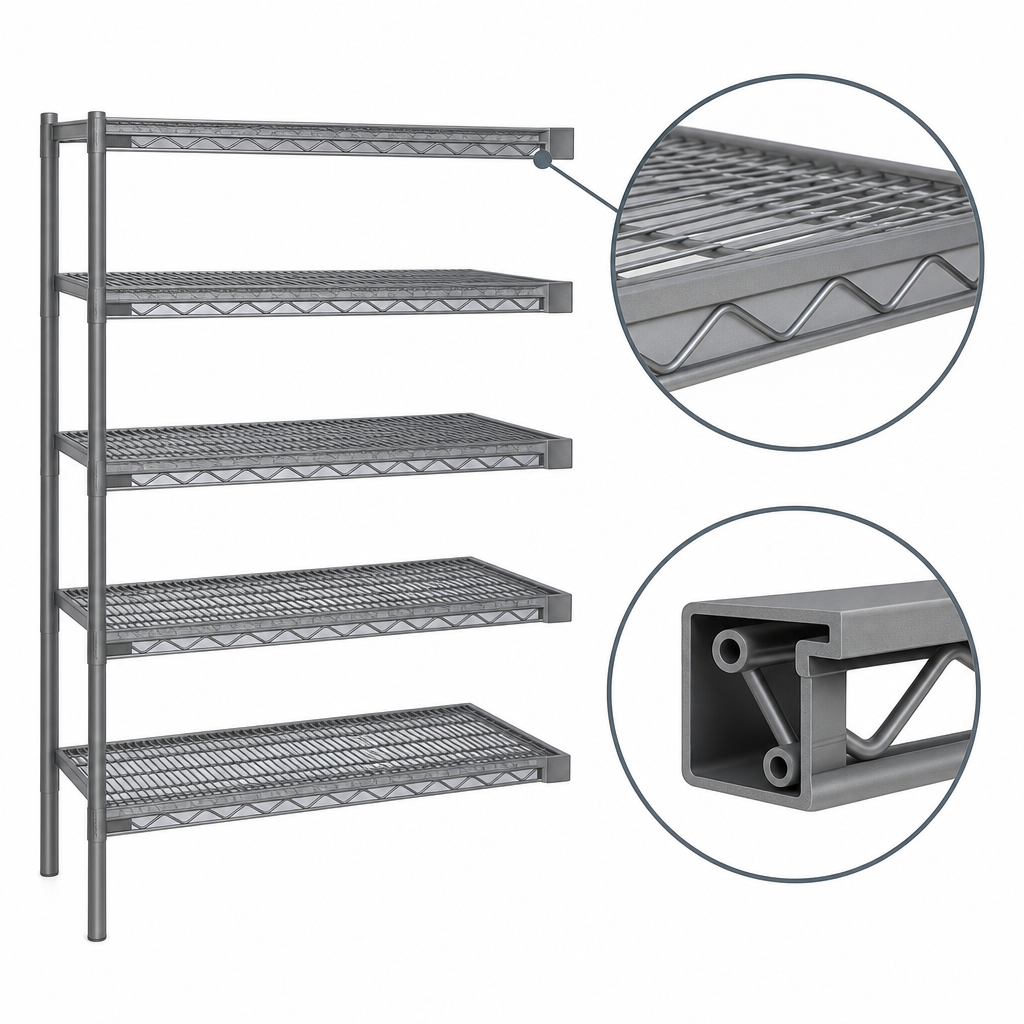 Patented QuadTruss Shelves
