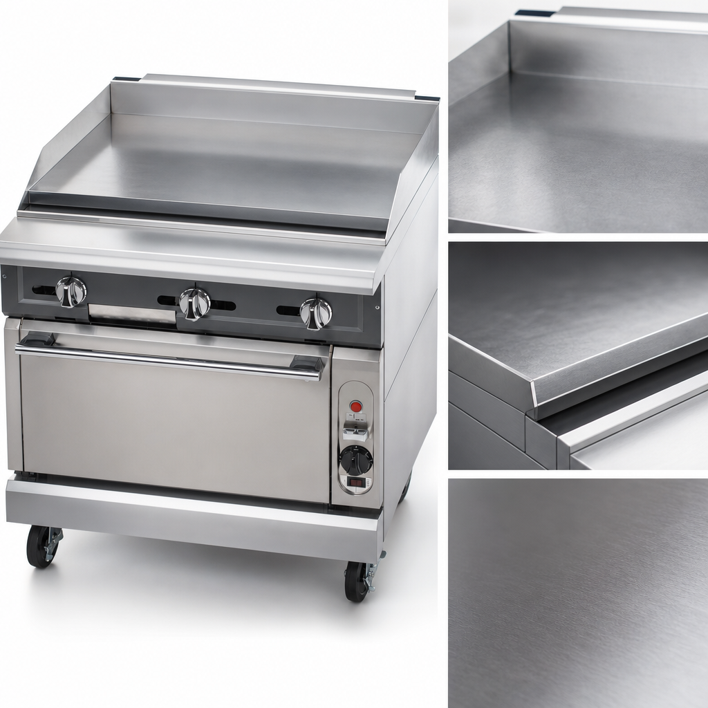3/4-Inch Polished Steel Griddle Plate