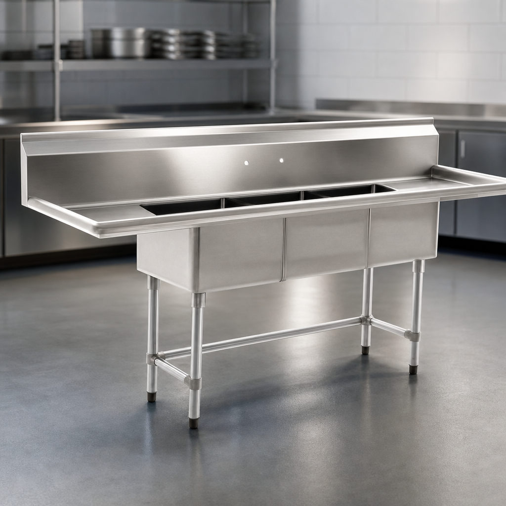 16-Gauge 304 Stainless Steel Construction