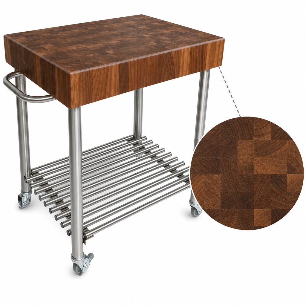 End Grain Walnut Top