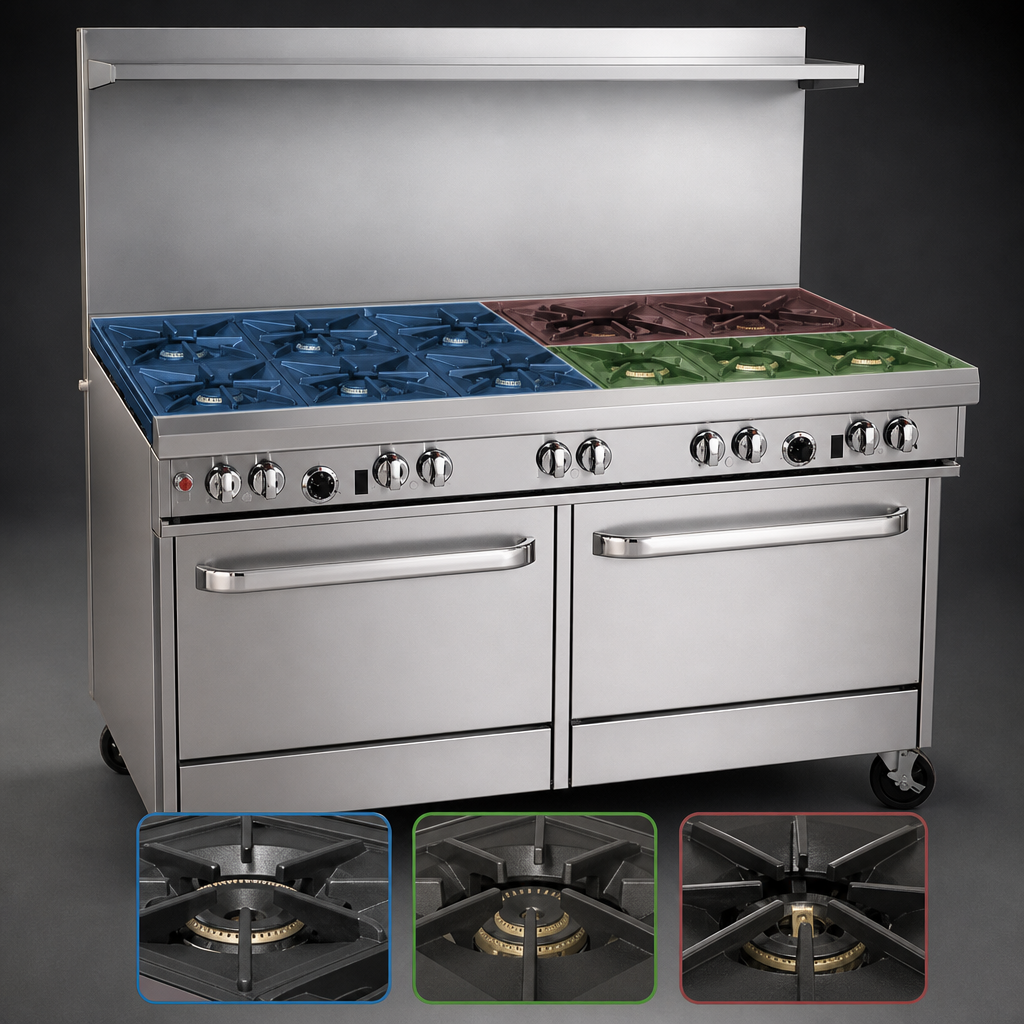 Nine-Burner Cooktop