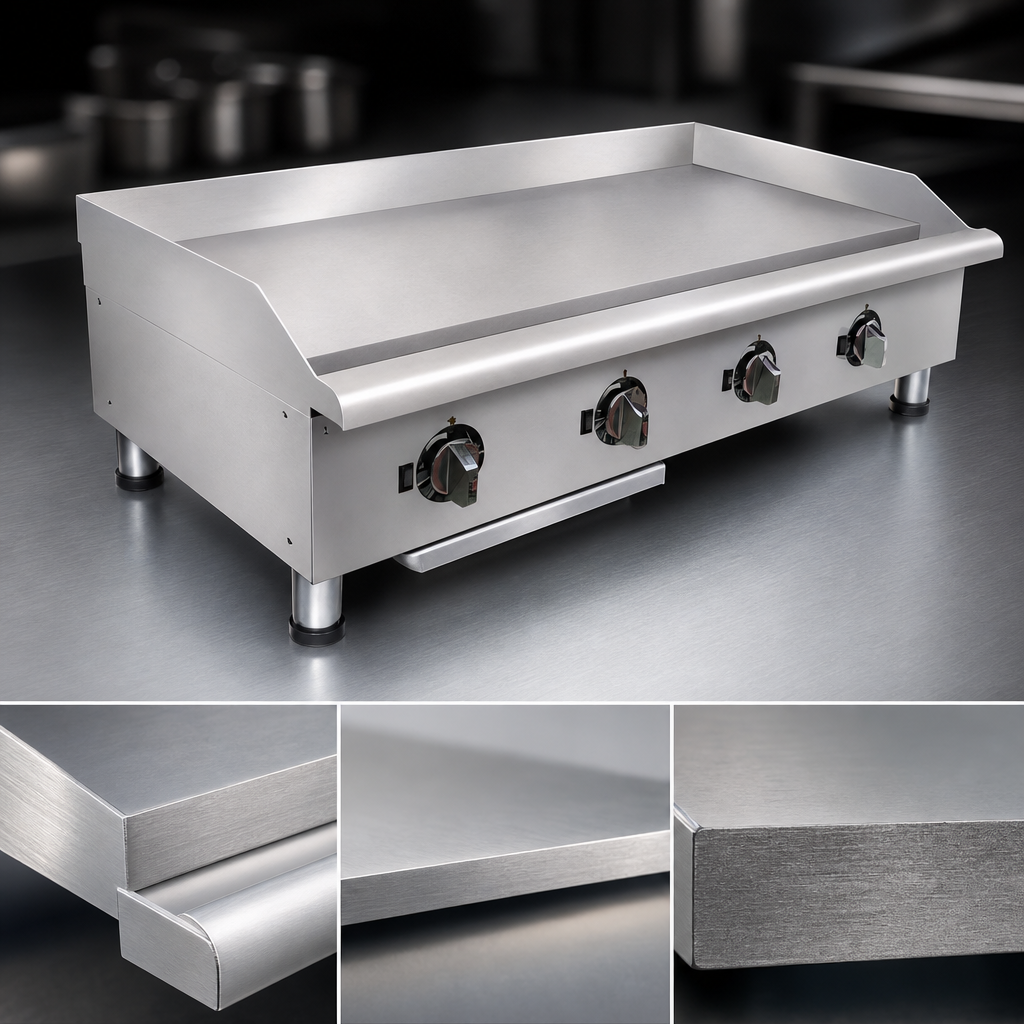 3/4-Inch Polished Steel Griddle Plate