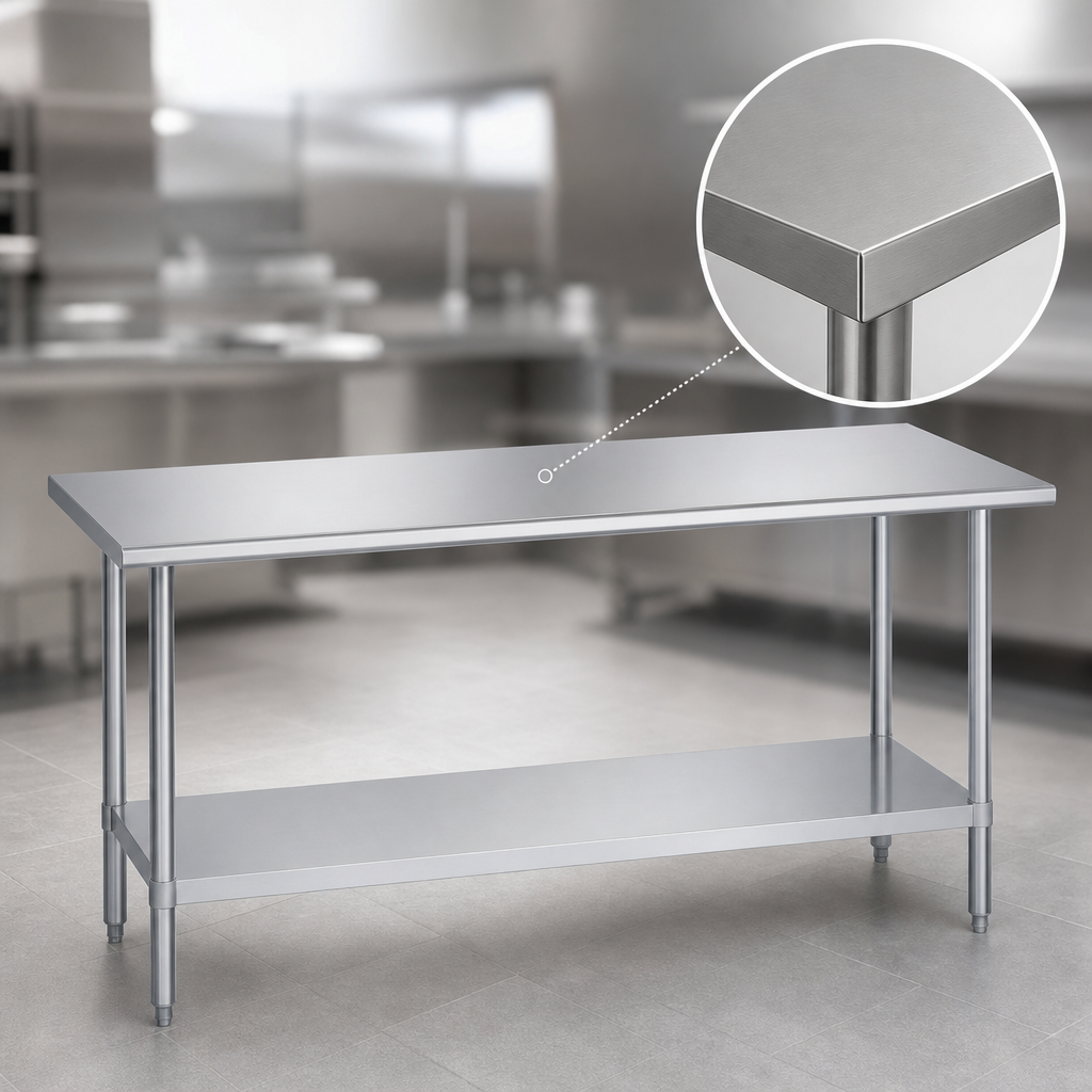 16-Gauge 300-Series Stainless Steel Top