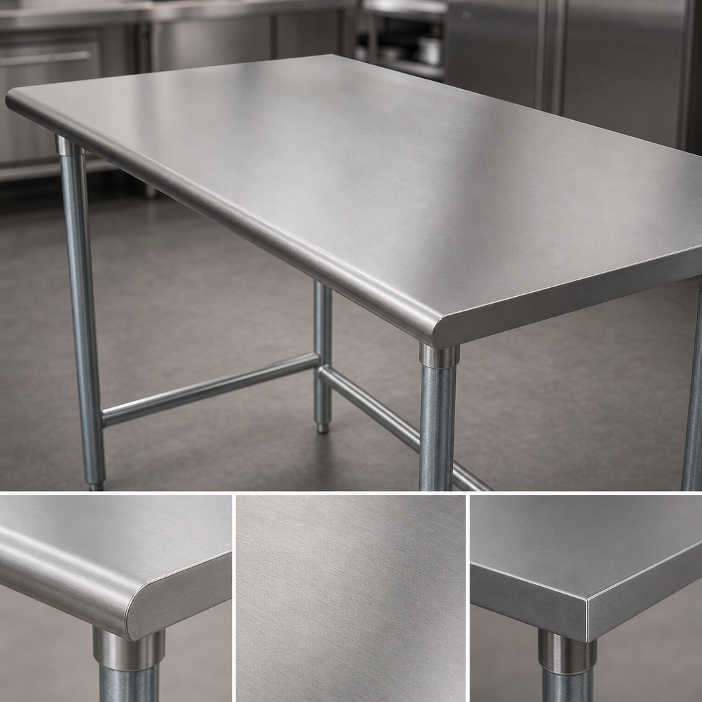 16-Gauge 304 Stainless Steel Top