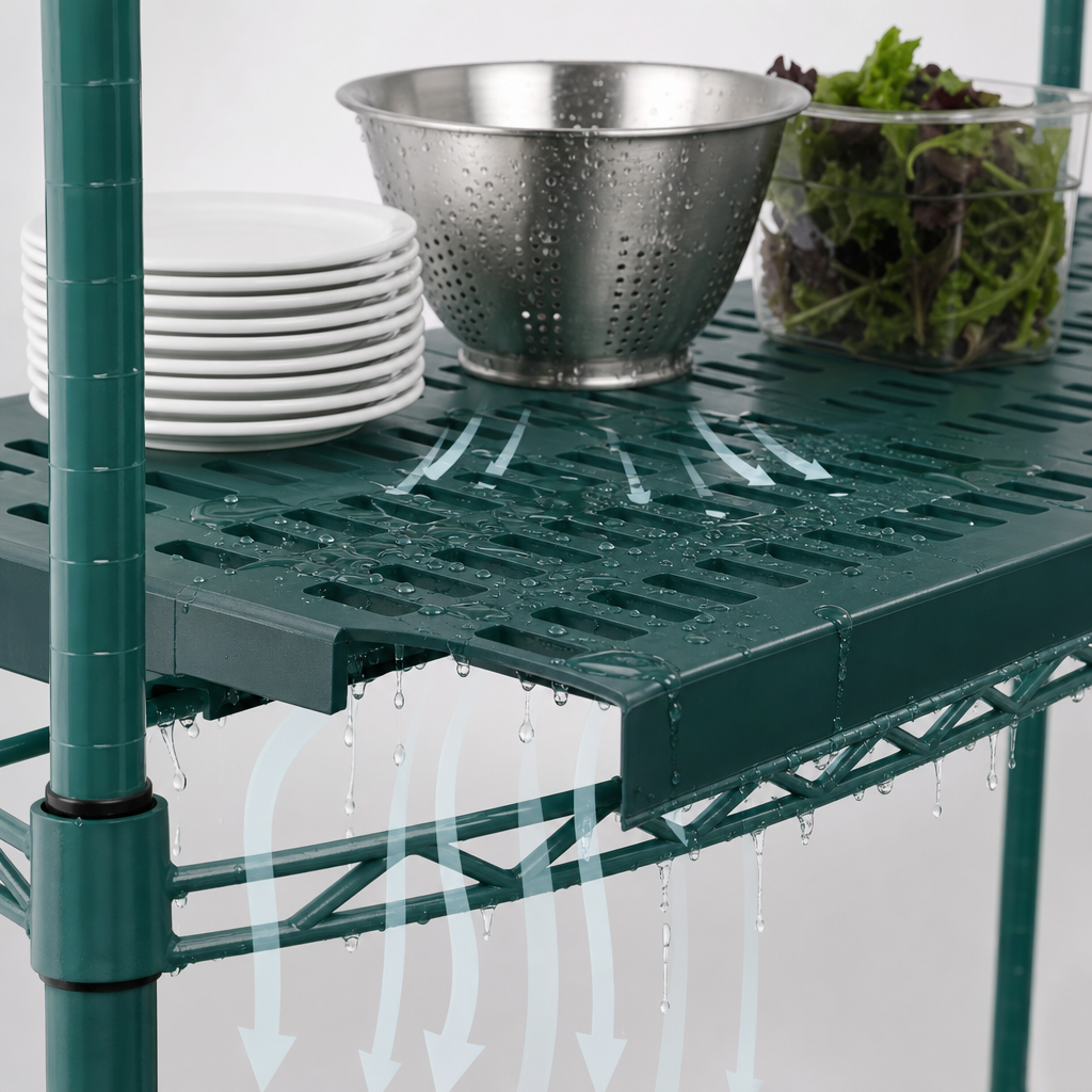 Louvered Shelf Surface
