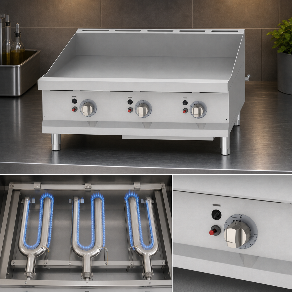 Three U-Shaped Burners